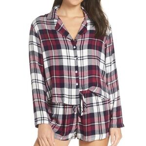 RAILS Plaid Long Sleeve Super Soft Flannel Button Down Mulberry Navy Size Medium
